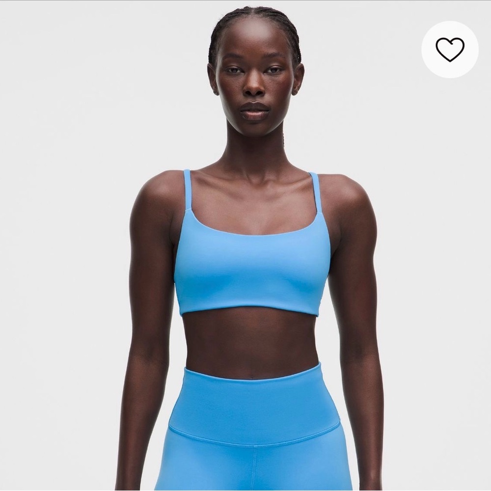 Lululemon wunder train strappy bra in ocean wave color